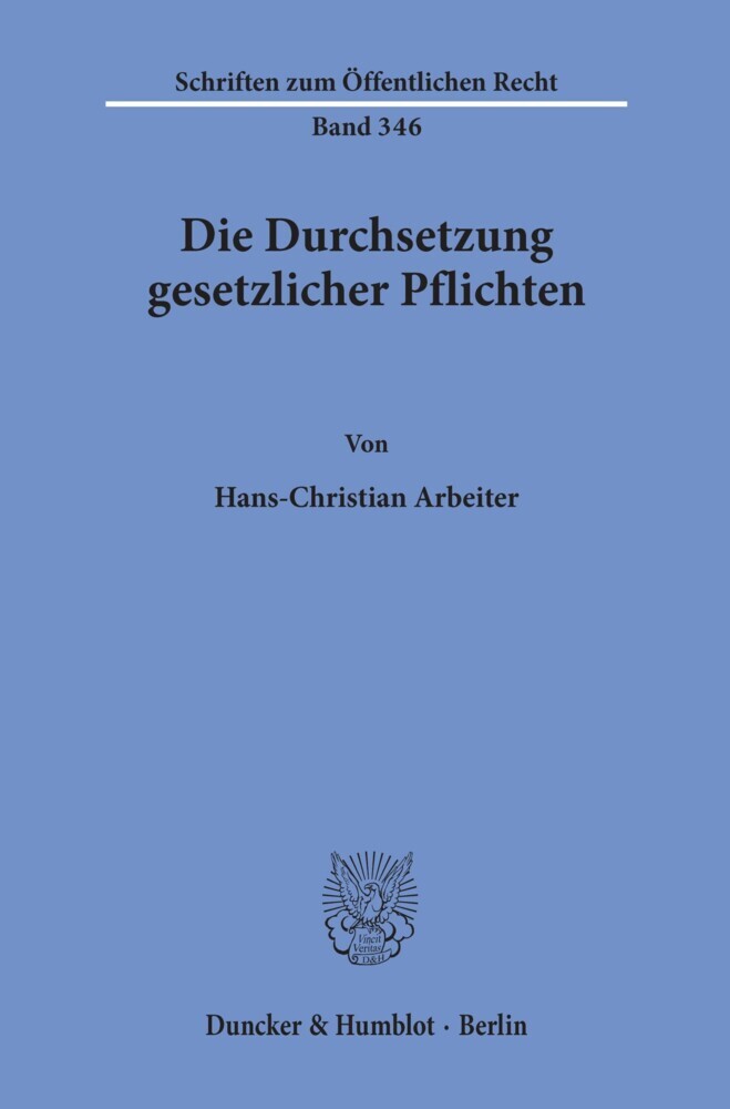 Die Durchsetzung gesetzlicher Pflichten. main product photo