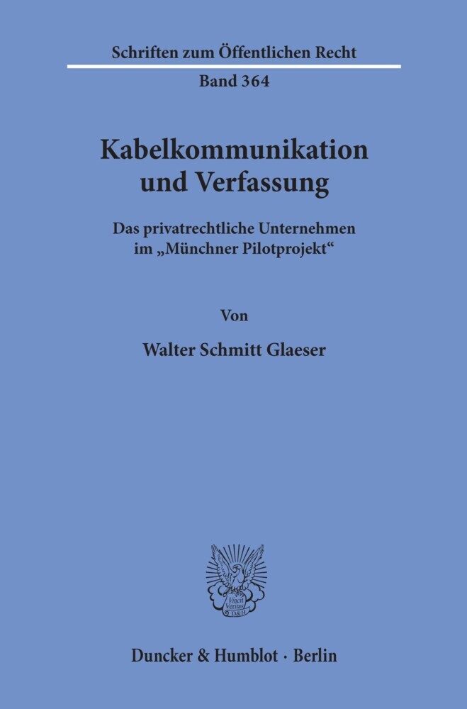 Kabelkommunikation und Verfassung. main product photo