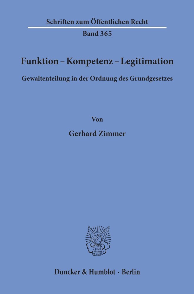 Funktion - Kompetenz - Legitimation. main product photo