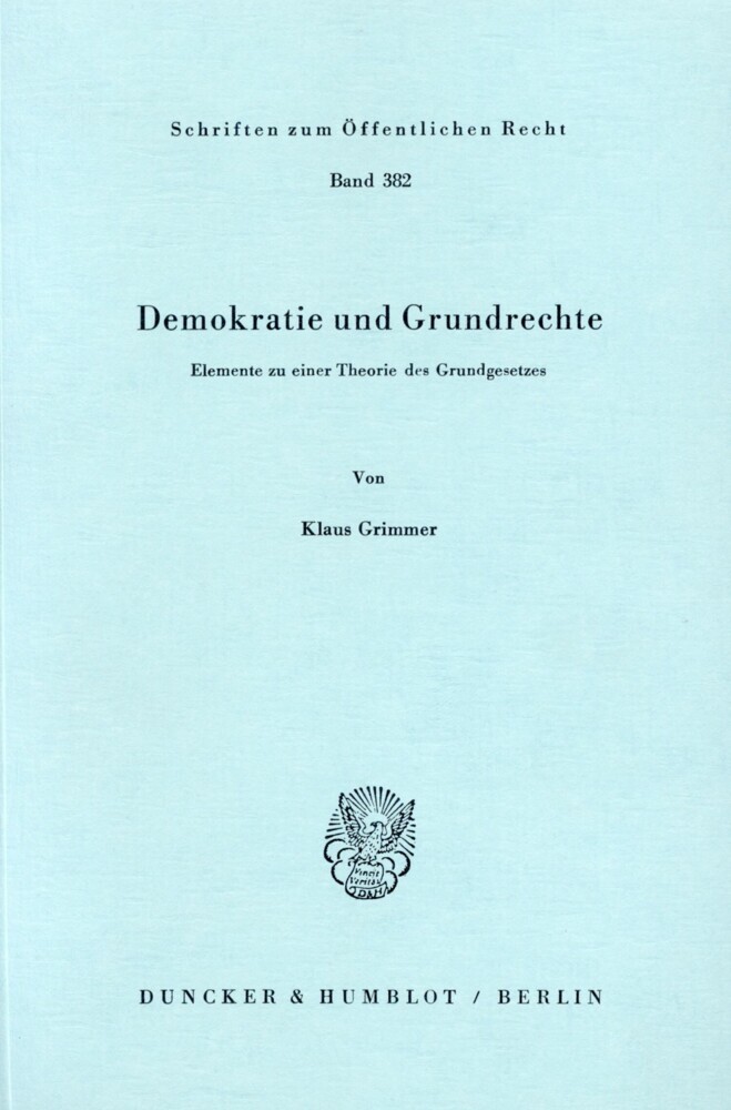 Demokratie und Grundrechte. main product photo