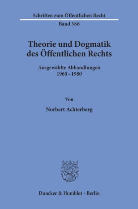 Theorie und Dogmatik des Öffentlichen Rechts.