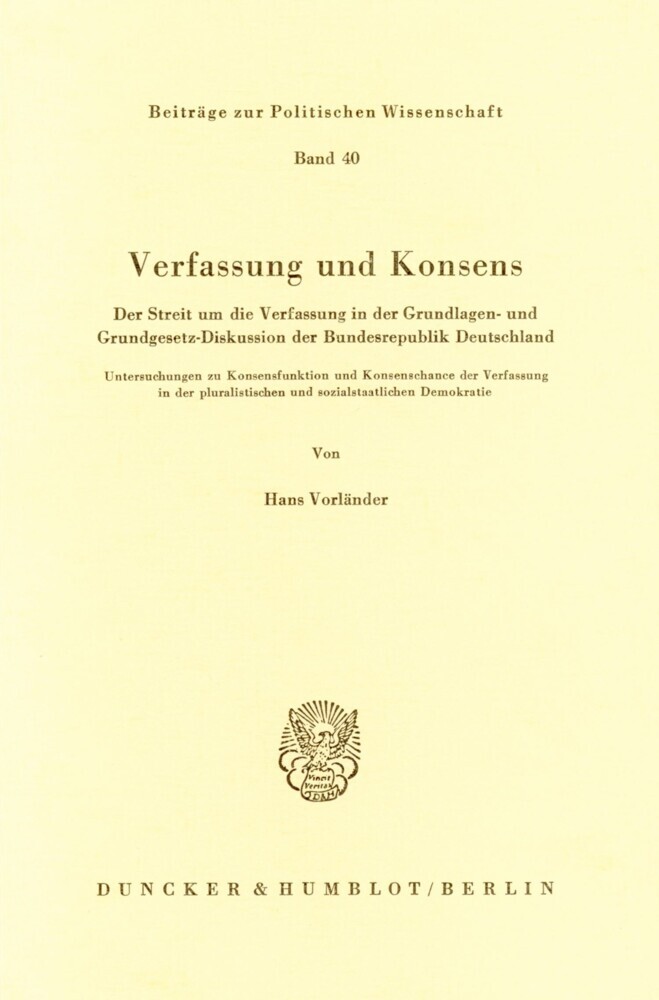 Verfassung und Konsens. main product photo