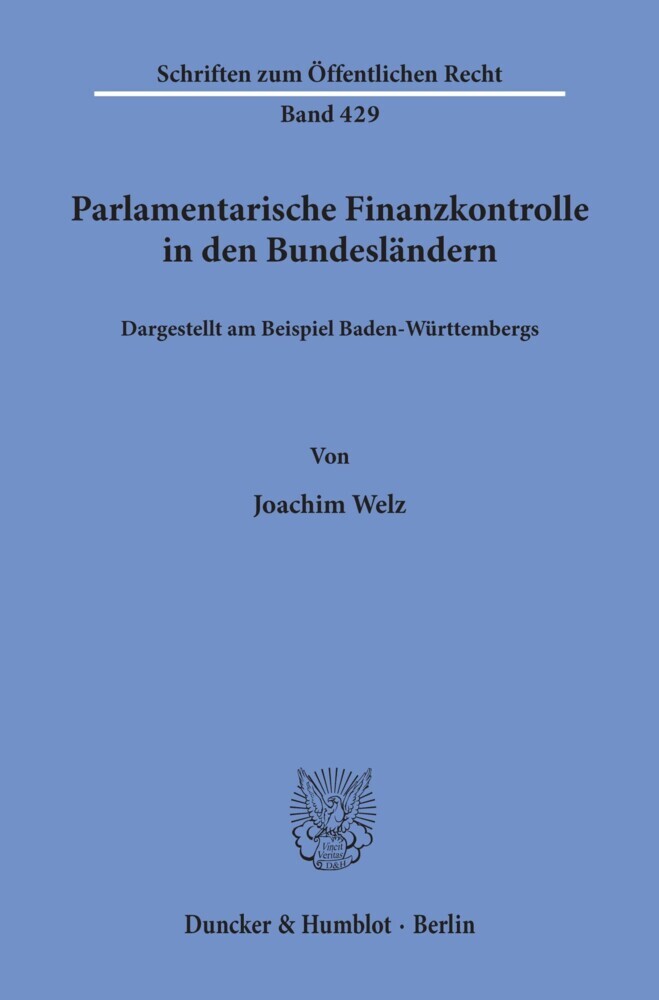 Parlamentarische Finanzkontrolle in den Bundesländern, main product photo