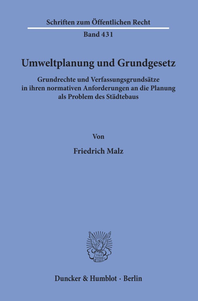 Umweltplanung und Grundgesetz. main product photo