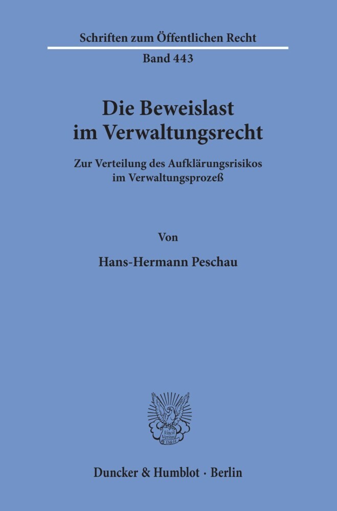 Die Beweislast im Verwaltungsrecht. main product photo