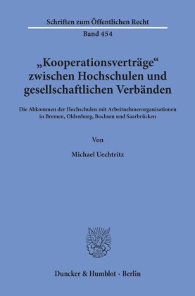 "Kooperationsverträge" zwischen Hochschulen und gesellschaftlichen Verbänden.
