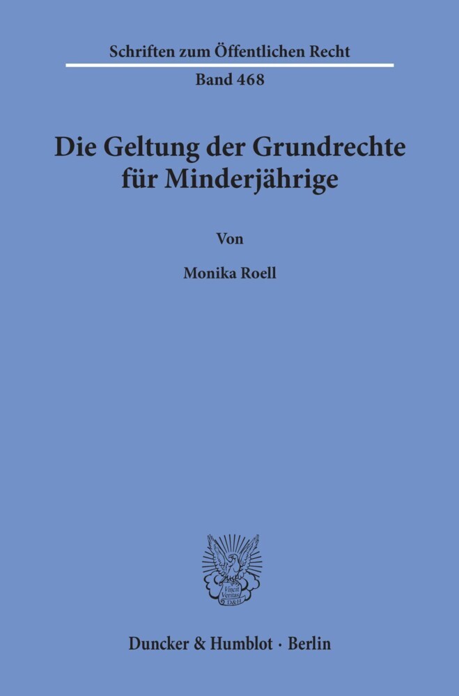 Die Geltung der Grundrechte für Minderjährige. main product photo