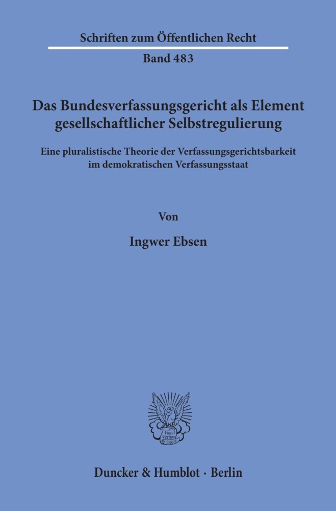 Das Bundesverfassungsgericht als Element gesellschaftlicher Selbstregulierung. main product photo