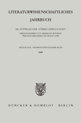 Literaturwissenschaftliches Jahrbuch.