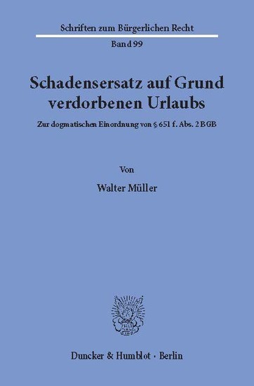 Schadensersatz auf Grund verdorbenen Urlaubs. main product photo