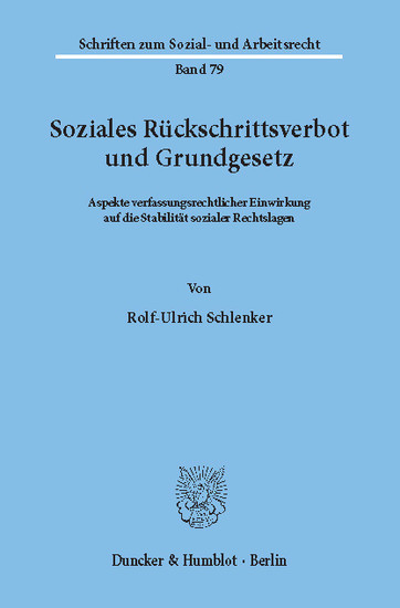 Soziales Rückschrittsverbot und Grundgesetz. main product photo