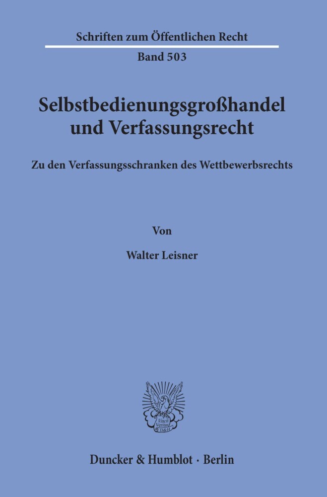 Selbstbedienungsgroßhandel und Verfassungsrecht. main product photo
