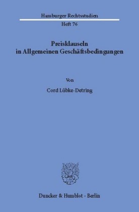 Preisklauseln in Allgemeinen Geschäftsbedingungen.