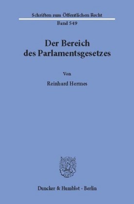 Der Bereich des Parlamentsgesetzes.
