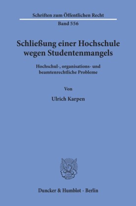 Schließung einer Hochschule wegen Studentenmangels.