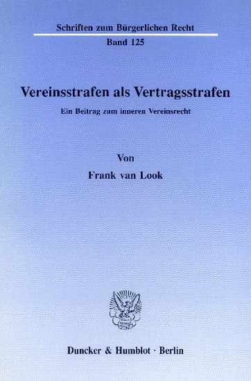Vereinsstrafen als Vertragsstrafen. main product photo