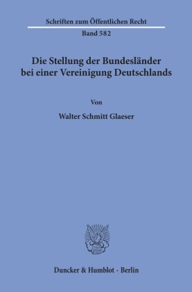 Die Stellung der Bundesländer bei einer Vereinigung Deutschlands.