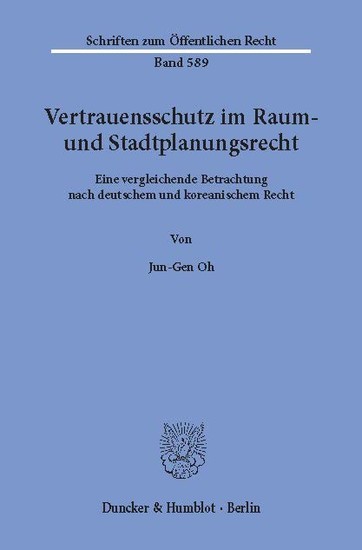 Vertrauensschutz im Raum- und Stadtplanungsrecht. main product photo