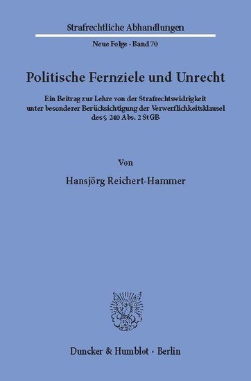 Politische Fernziele und Unrecht. main product photo