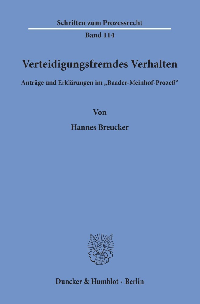 Verteidigungsfremdes Verhalten. main product photo
