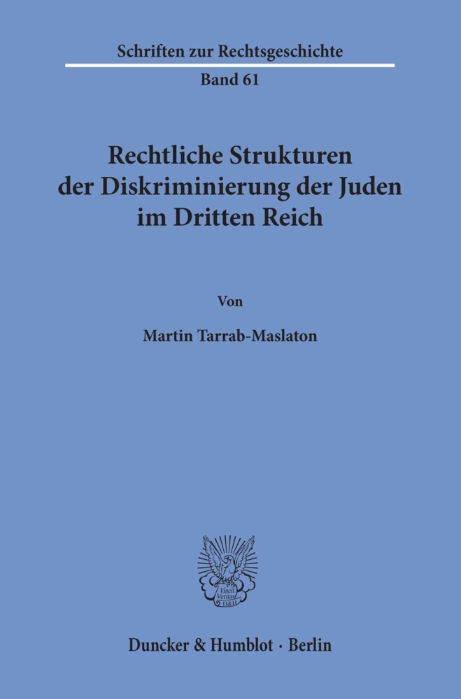 Rechtliche Strukturen der Diskriminierung der Juden im Dritten Reich. main product photo