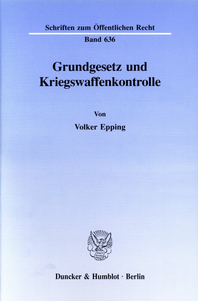 Grundgesetz und Kriegswaffenkontrolle. main product photo