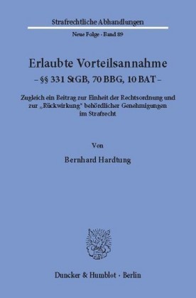 Erlaubte Vorteilsannahme - 331 StGB, 70 BBG, 10 BAT.