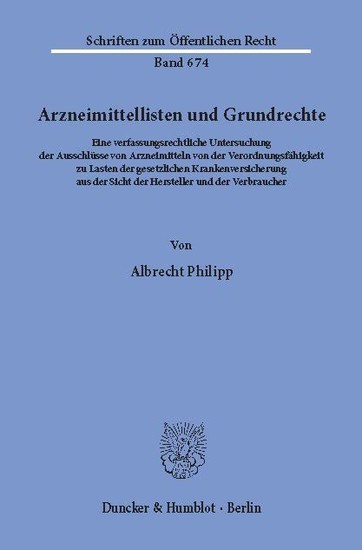 Arzneimittellisten und Grundrechte. main product photo