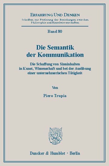 Die Semantik der Kommunikation. main product photo