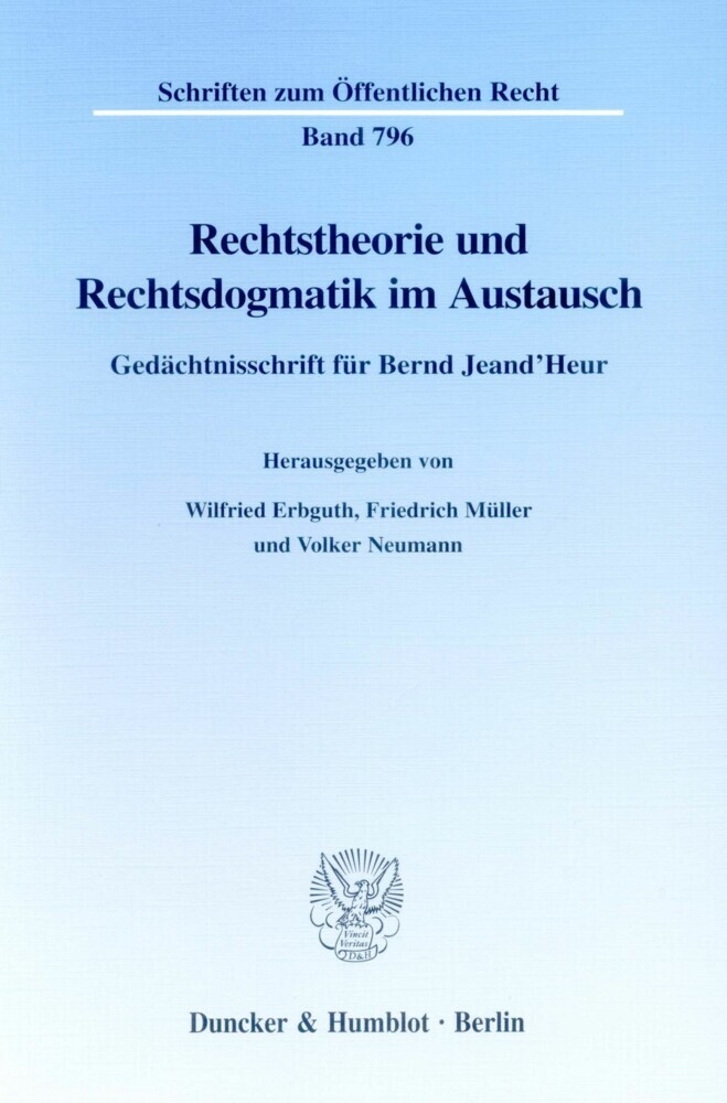 Rechtstheorie und Rechtsdogmatik im Austausch. main product photo