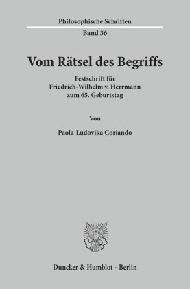 Vom Rätsel des Begriffs.