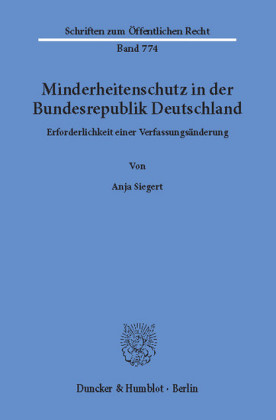 Minderheitenschutz in der Bundesrepublik Deutschland.