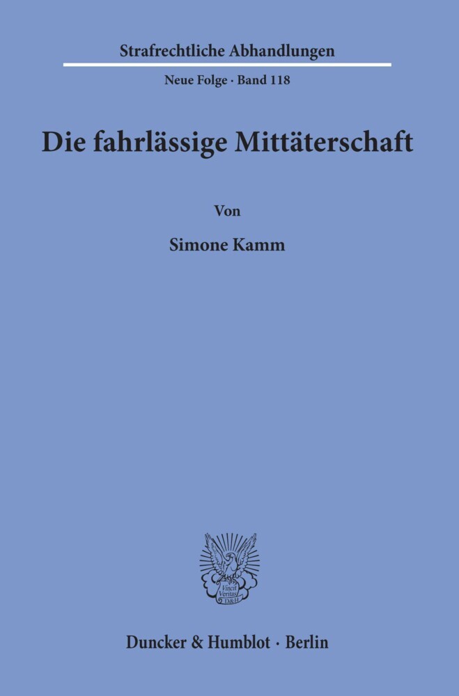 Die fahrlässige Mittäterschaft. main product photo