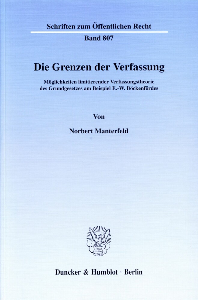 Die Grenzen der Verfassung. main product photo