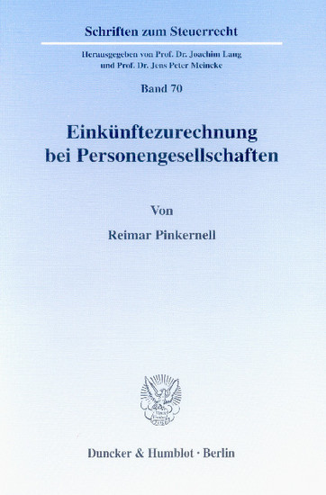 Einkünftezurechnung bei Personengesellschaften. main product photo