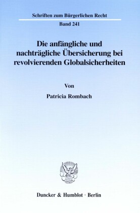 Die anfängliche und nachträgliche Übersicherung bei revolvierenden Globalsicherheiten.