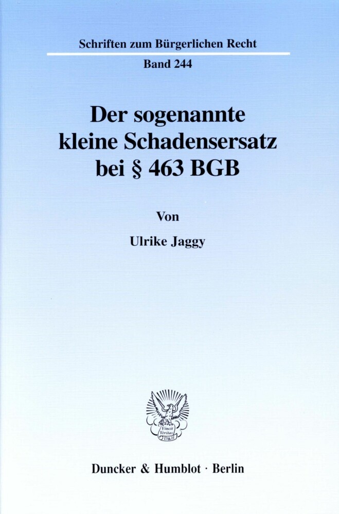 Der sogenannte kleine Schadensersatz bei 463 BGB. main product photo
