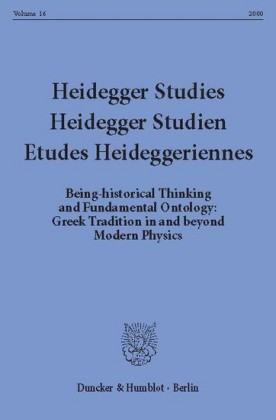 Heidegger Studies / Heidegger Studien / Etudes Heideggeriennes.