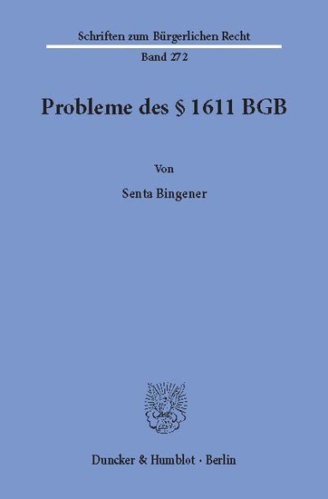Probleme des 1611 BGB. main product photo