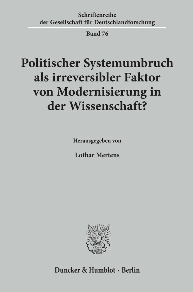 Politischer Systemumbruch als irreversibler Faktor von Modernisierung in der Wissenschaft? main product photo