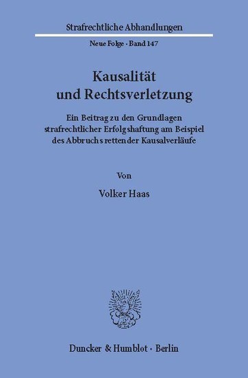 Kausalität und Rechtsverletzung. main product photo