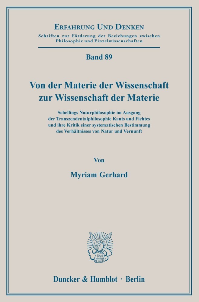 Von der Materie der Wissenschaft zur Wissenschaft der Materie. main product photo