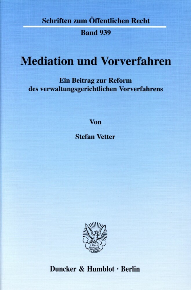 Mediation und Vorverfahren. main product photo