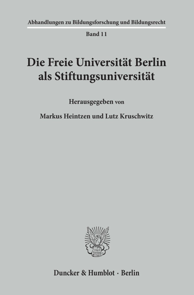 Die Freie Universität Berlin als Stiftungsuniversität. main product photo