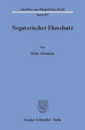 Negatorischer Ehrschutz.