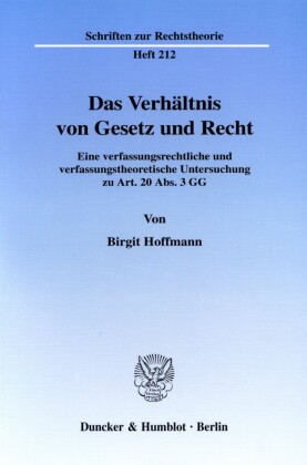 Das Verhältnis von Gesetz und Recht.
