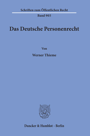Das Deutsche Personenrecht. main product photo