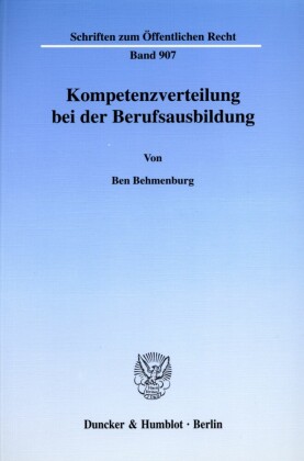 Kompetenzverteilung bei der Berufsausbildung.