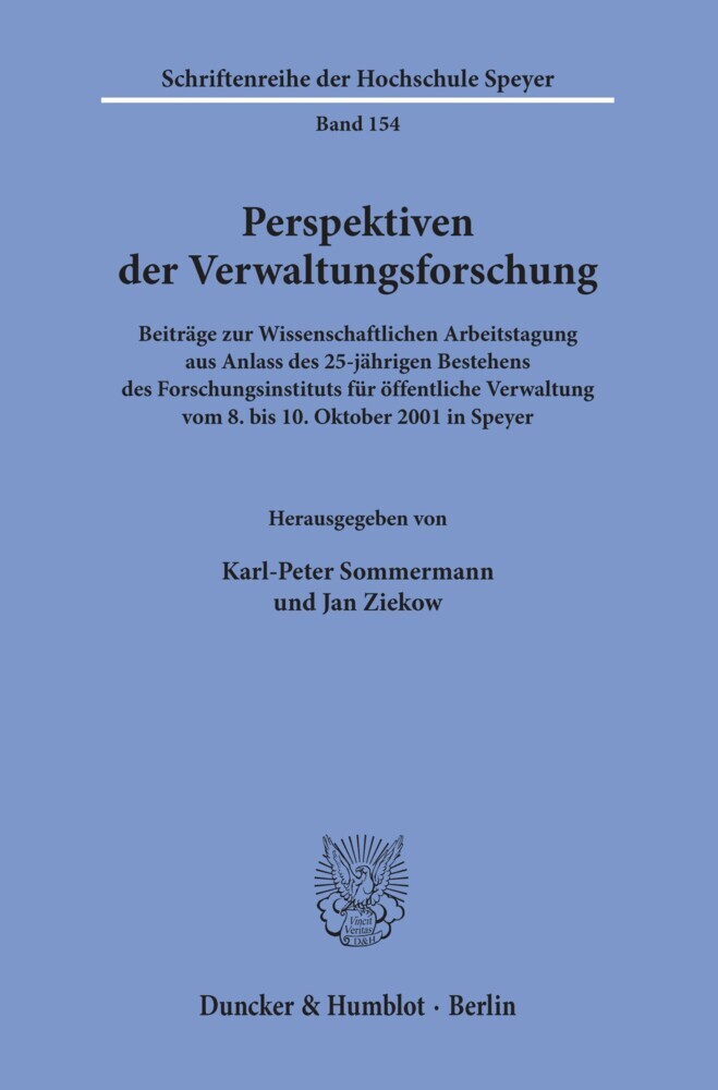 Perspektiven der Verwaltungsforschung. main product photo
