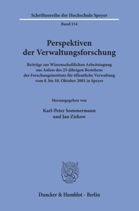Perspektiven der Verwaltungsforschung.